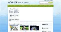 Desktop Screenshot of boulderlibrary.org