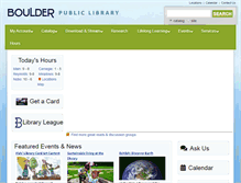 Tablet Screenshot of boulderlibrary.org